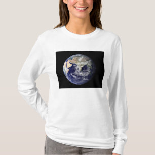Camiseta Terra completa que mostra Europa e Ásia