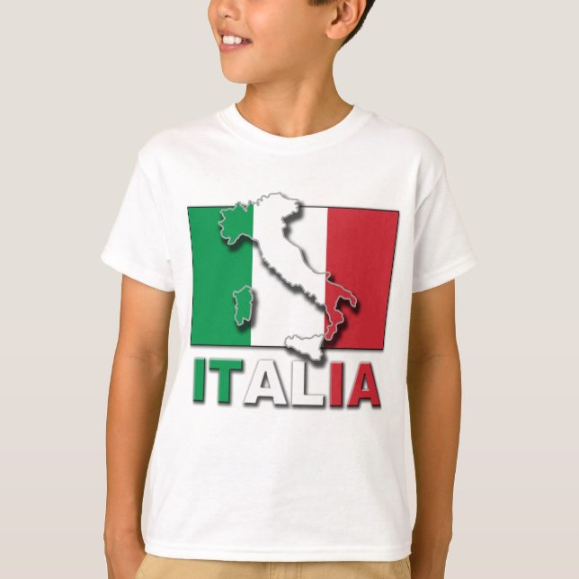 Camiseta Terra da bandeira de Italia (Frente)