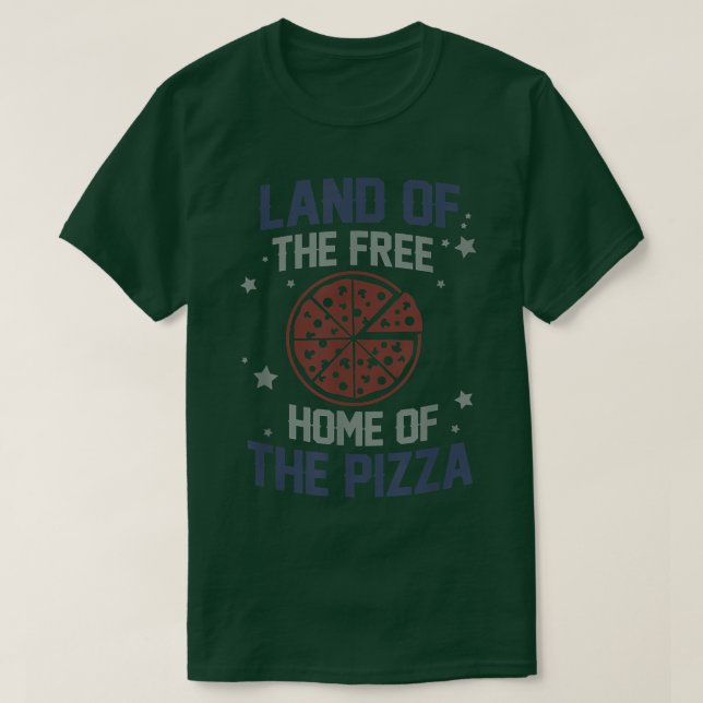 Camiseta Terra Da Casa Livre Da Pizza Usa1499 (Frente do Design)