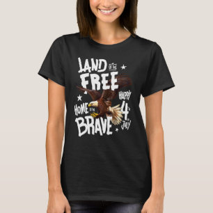 Camiseta Terra Da Casa Livre Do Bravo Feliz 4 De Ju