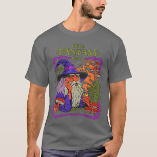 Camiseta Terra da Fantasia Cogumelo Mágico Retro Vintage En