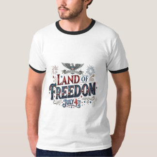 Camiseta Terra da Liberdade 4 de Julho Patriótico