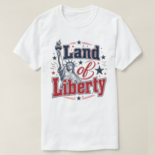 Camiseta Terra da Liberdade – Patriótico 4 de Julho