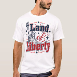 Camiseta Terra da Liberdade – Patriótico 4 de Julho