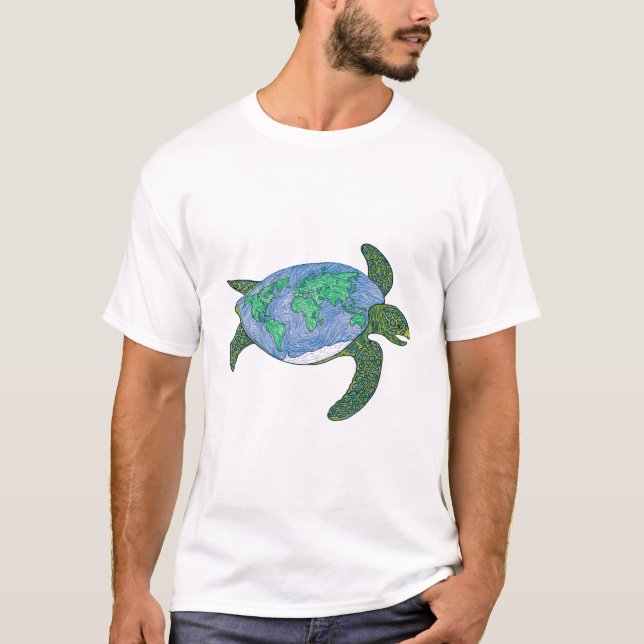 Camiseta Terra da tartaruga (Frente)