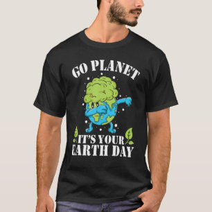 Camiseta Terra Dabbing Go Planet É o seu Dia da Terra Feliz