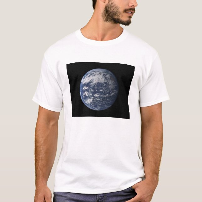 Camiseta Terra de cheio centrada no Oceano Pacífico (Frente)