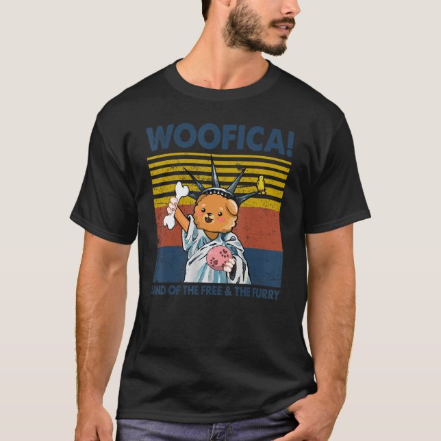 Camiseta Terra De Chow Chow Woofica Do Cão De Pet De Fúria  (Frente)