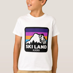 Camiseta Terra de Esqui Fairbanks Alasca Esquiando Snowboar