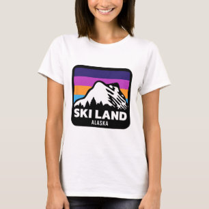 Camiseta Terra de Esqui Fairbanks Alasca Esquiando Snowboar