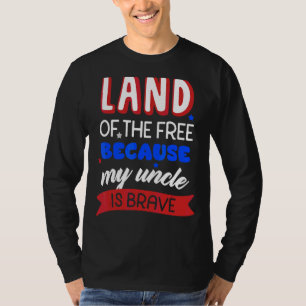 Camiseta Terra De Liberdade Porque Meu Tio É Memória Corajo