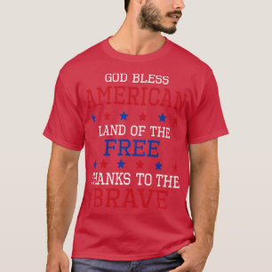 Camiseta Terra deus abençoe Americana Dos Obrigados Gratuit