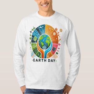 Camiseta Terra Dia Básico Folga Longa
