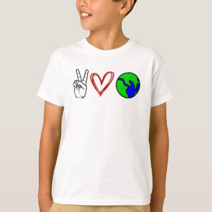 Camiseta Terra do amor da paz do Dia da Terra