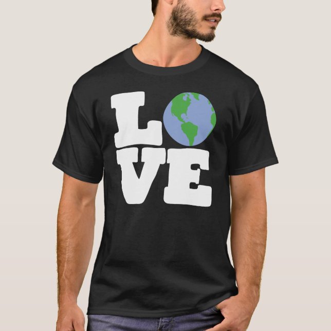 Camiseta Terra do AMOR (texto branco) (Frente)