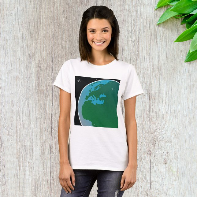 Camiseta Terra do Espaço (Criador carregado)