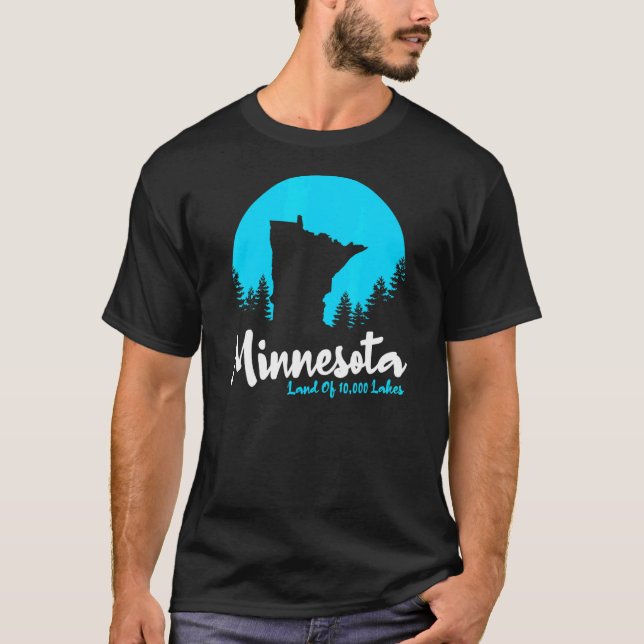 Camiseta Terra Do Estado De Minnesota De 10000 Lagos (Frente)