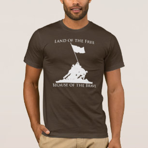 Camiseta Terra do livre, devido ao bravo: Iwo Jima (