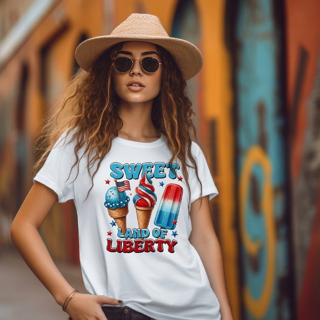 Camiseta Terra Doce da Liberdade 4 de julho (Criador carregado)