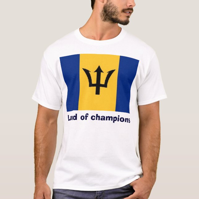 Camiseta Terra dos campeões de Barbados (Frente)