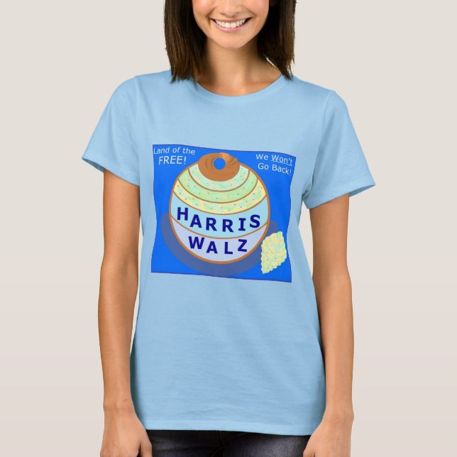 Camiseta "Terra dos GRATUITOS!" Harris-Walz T-Shirt 2024 (Frente)