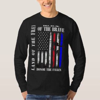 Camiseta Terra Dos Gratuitos Por Causa Da Coragem Para Vete