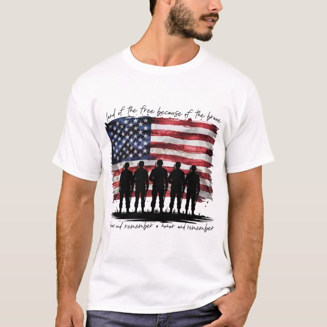 Camiseta Terra dos Gratuitos por causa dos Bravos (Frente)