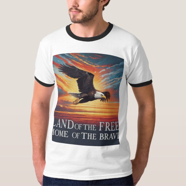 Camiseta "Terra dos Libertos, Casa dos Corajosos" (Frente)
