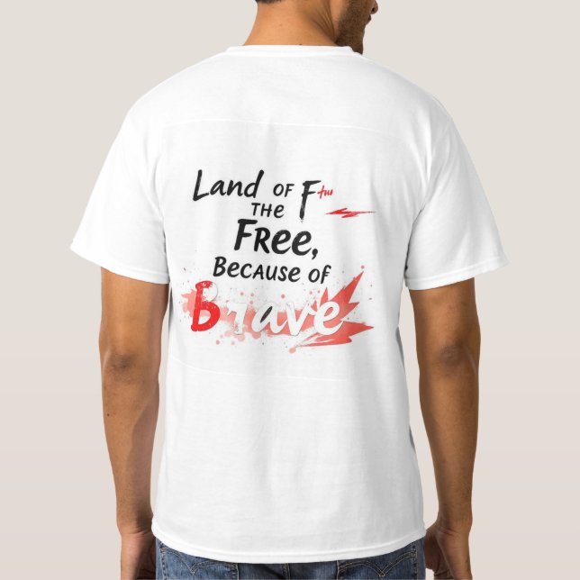 Camiseta Terra dos Libertos, por causa da coragem (Verso)