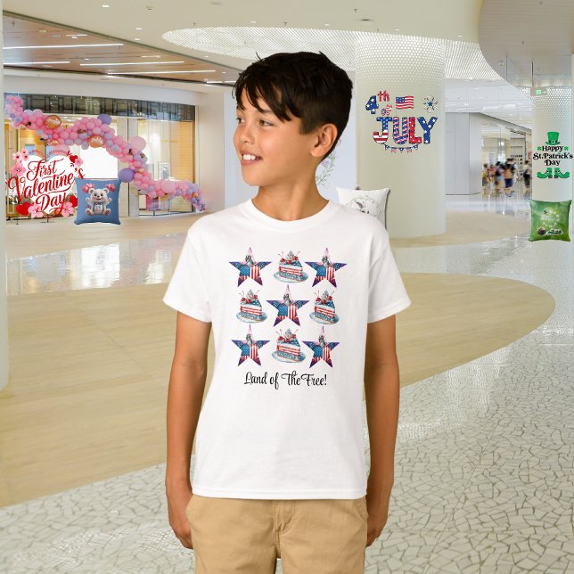 Camiseta "Terra dos Livres" de 4 de Julho (Criador carregado)