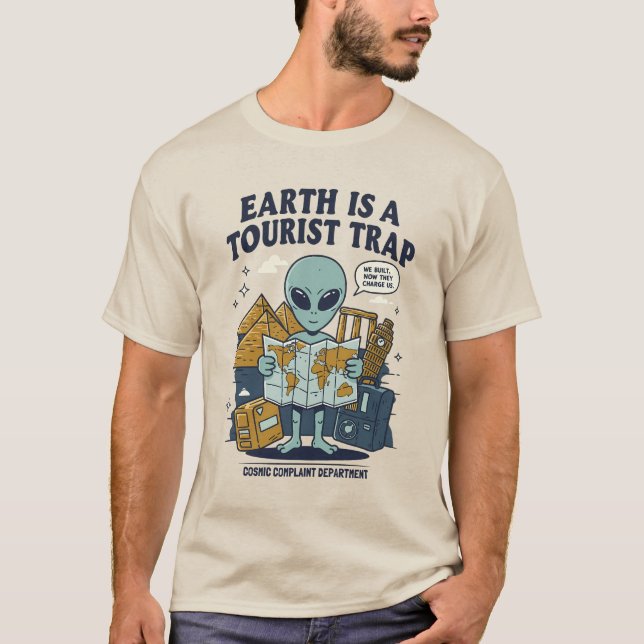 Camiseta Terra é uma armadilha turística (Frente)