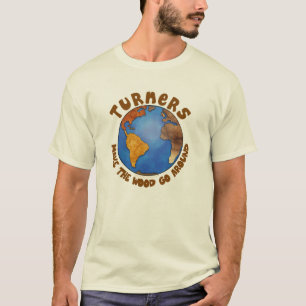 Camiseta Terra engraçada de Woodturning do globo dos