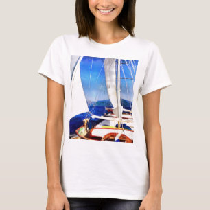 Camiseta Terra Foi Criada Para Barcos Visitarem Arte À Vela