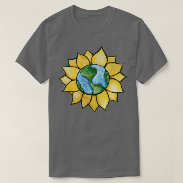 Camiseta Terra girassol (Frente do Design)