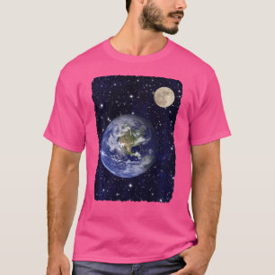 Camiseta Terra Globe Espaço da Lua Estende Astronomia