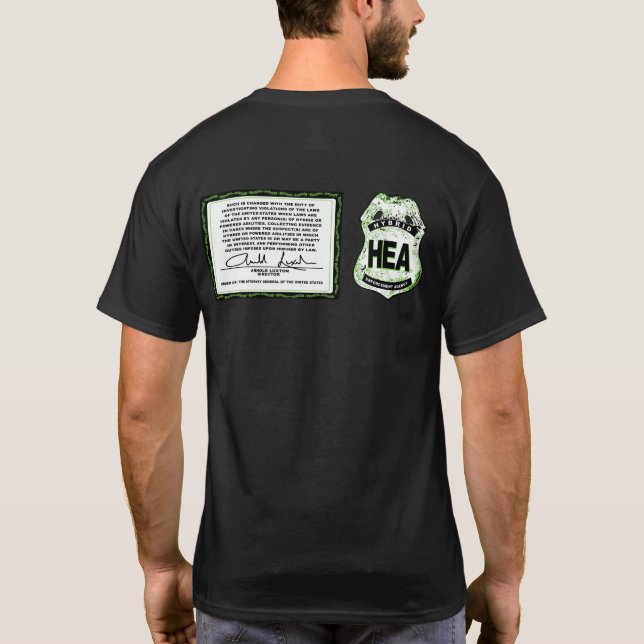 Camiseta Terra híbrida - crachá de Xander Hastings: TShirt (Verso)
