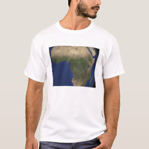 Camiseta Terra mostrando cobertura terrestre sobre a África