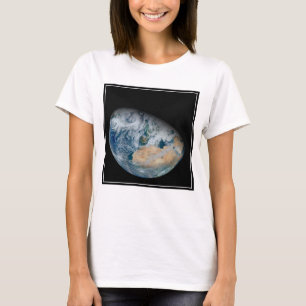 Camiseta Terra Mostrando O Norte De África E O Sudoeste Da