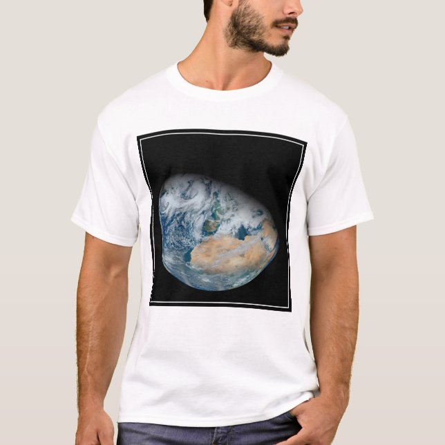 Camiseta Terra Mostrando O Norte De África E O Sudoeste Da  (Frente)