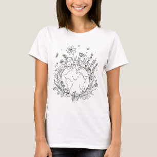 Camiseta Terra nas nossas mãos - Gráfico do Dia Mundial do