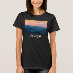 Camiseta Terra natal do pôr do sol de Atenas Clarke Georgia