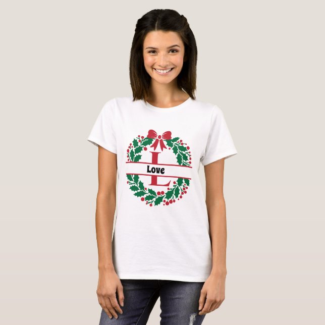Camiseta Terra natalícia Família Correspondente Nome Carta  (Frente Completa)