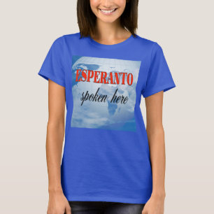 Camiseta Terra nebulosa aqui falada esperanto