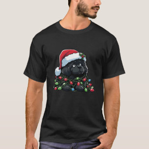 Camiseta Terra Nova - Luzes de Natal Cachorro Engraçado Xma