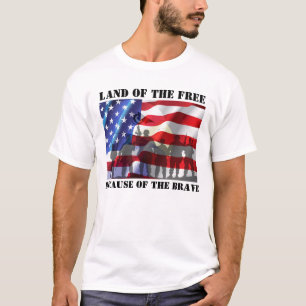 Camiseta Terra Patriótica dos Livres por Causa dos Valentes