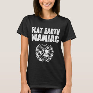 Camiseta Terra plana adorando terreiro plano "maníaco plano
