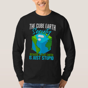 Camiseta Terra plana de conspiração da ciência da Terra em 