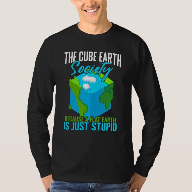Camiseta Terra plana de conspiração da ciência da Terra em  (Frente)