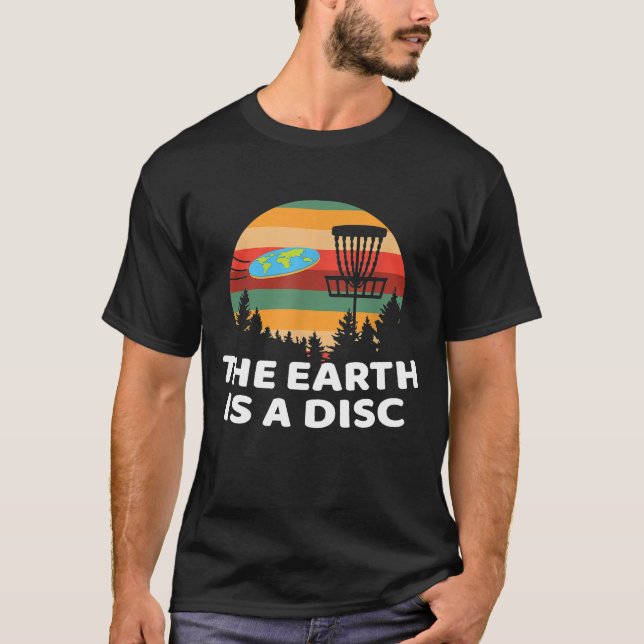Camiseta Terra Plana do Jogador de Golfe de Disco (Frente)