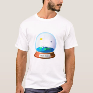 Camiseta Terra Plana em um globo